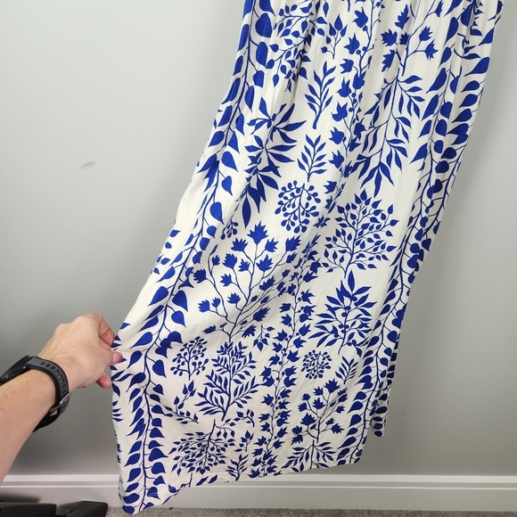 Milkmaid Coquette Girl Puff Sleeve Print Midi Maxi Dress Smockey Stretchy Size M - Picture 5 of 13